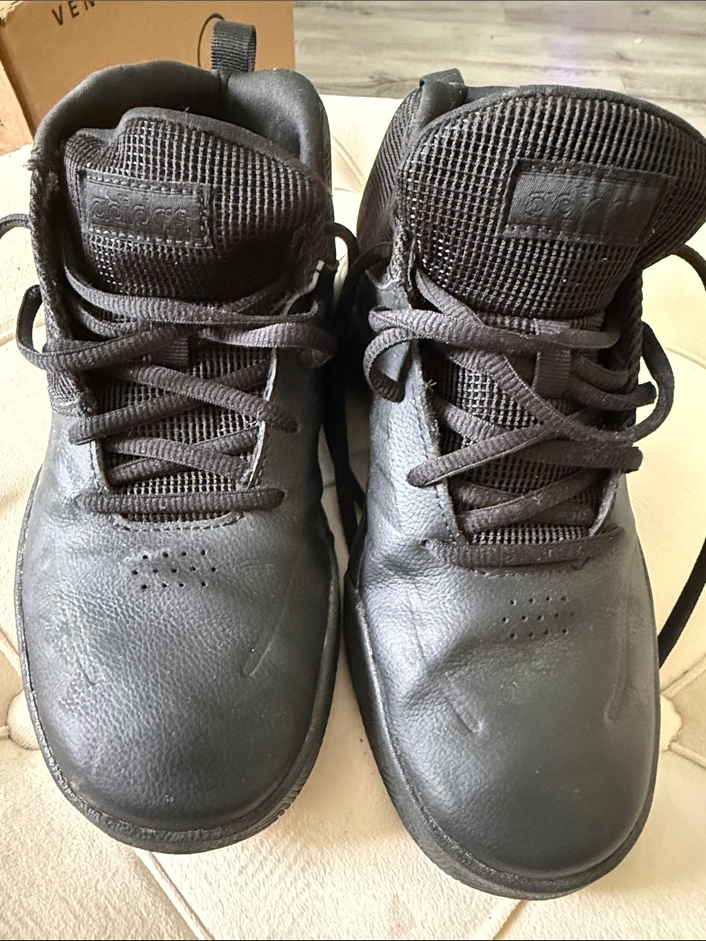 adidas Kids Black Lace-Up Athletic Sneakers